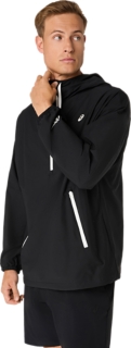 HERITAGE DOUBLE WEAVE RELAXED ANORAK, Performance Black/Cream 3