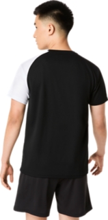 ドライショートスリーブシャツ, パフォーマンスブラック×ブリリアントホワイト 2