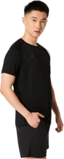 ドライショートスリーブシャツ, パフォーマンスブラック×ブリリアントホワイト 3