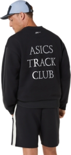 ASICS TRACK CLUB HERITAGE CREW-NECK TOP PERFORMANCE BLACK