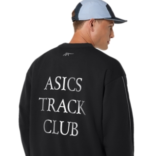 ASICS TRACK CLUB HERITAGE CREW-NECK TOP PERFORMANCE BLACK