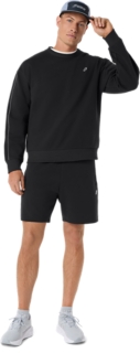 ASICS TRACK CLUB HERITAGE CREW-NECK TOP PERFORMANCE BLACK