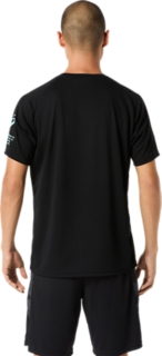 asics ブラック Tシャツ ダルビッシュライン ドライロゴグラフィックTシャツ | Performance Black/Illuminate Mint