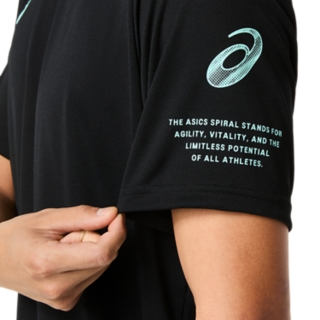 Asics REGGINA サイン入りシャツ ドライロゴグラフィックTシャツ | Performance Black/Illuminate Mint