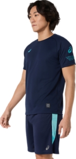 グラフィックシャツ ドライロゴグラフィックTシャツ | Midnight | 【ASICS公式】