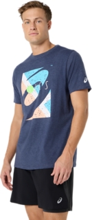 CLASSIC COURT TEE, Peacoat Heather 3