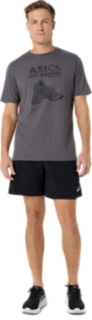 ASICS HERITAGE TEE, Dark Grey Heather 3
