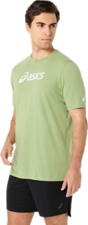 ASICS LOCKUP LOGO TEE, Matsuba Green 3
