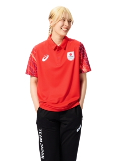 TEAM JAPANグラフィックポロシャツ(JOC), Fiery Red 3
