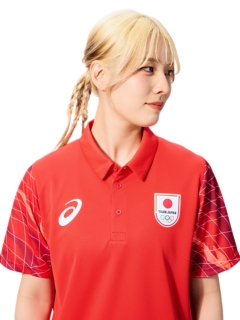 TEAM JAPANグラフィックポロシャツ(JOC) | Fiery Red | 【ASICS公式】