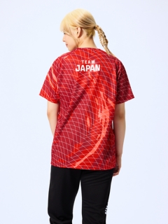 TEAM JAPANグラフィック半袖Tシャツ(JOC), Fiery Red 2