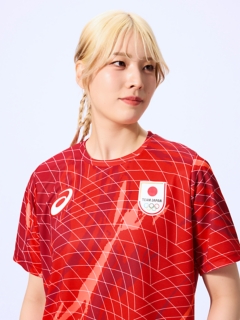 TEAM JAPANグラフィック半袖Tシャツ(JOC), Fiery Red 3