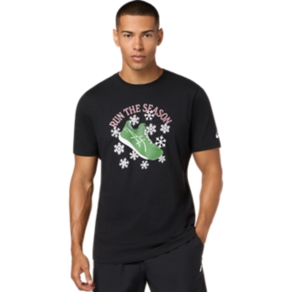 RUN THE SEASON TEE, Performance Black 1