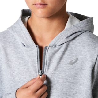 B FT GPX FZ HOODY | Kids | Stone Grey Heather | ASICS UK