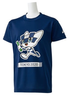 Tシャツ Kids 東京オリンピックマスコット Emネイビー キッズ Tシャツ ポロシャツ Asics