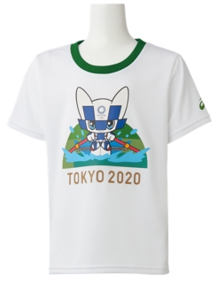 Kids Tシャツ 東京オリンピックマスコット ホワイト ボート キッズ Tシャツ ポロシャツ Asics