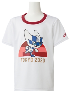 Kids Tシャツ 東京オリンピックマスコット ホワイト ラグビー キッズ Tシャツ ポロシャツ Asics