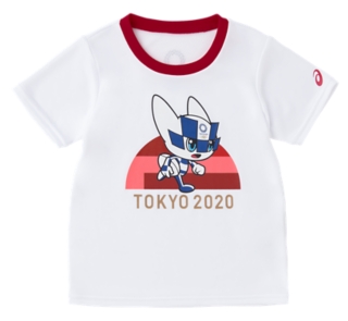 Kids Tシャツ 東京オリンピックマスコット ホワイト ラグビー キッズ Tシャツ ポロシャツ Asics