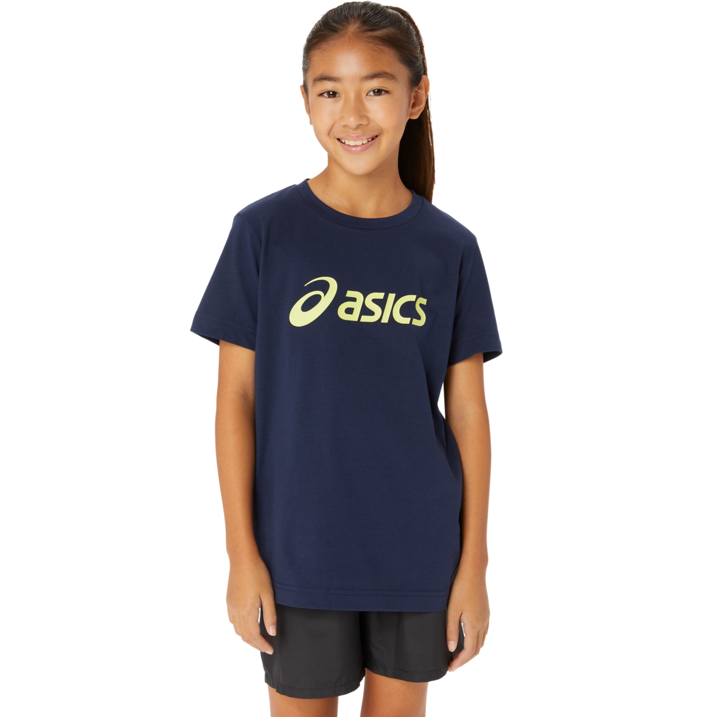 Детская футболка ASICS Logo Short Sleeve, цвет: Тёмно-синий — фото 1