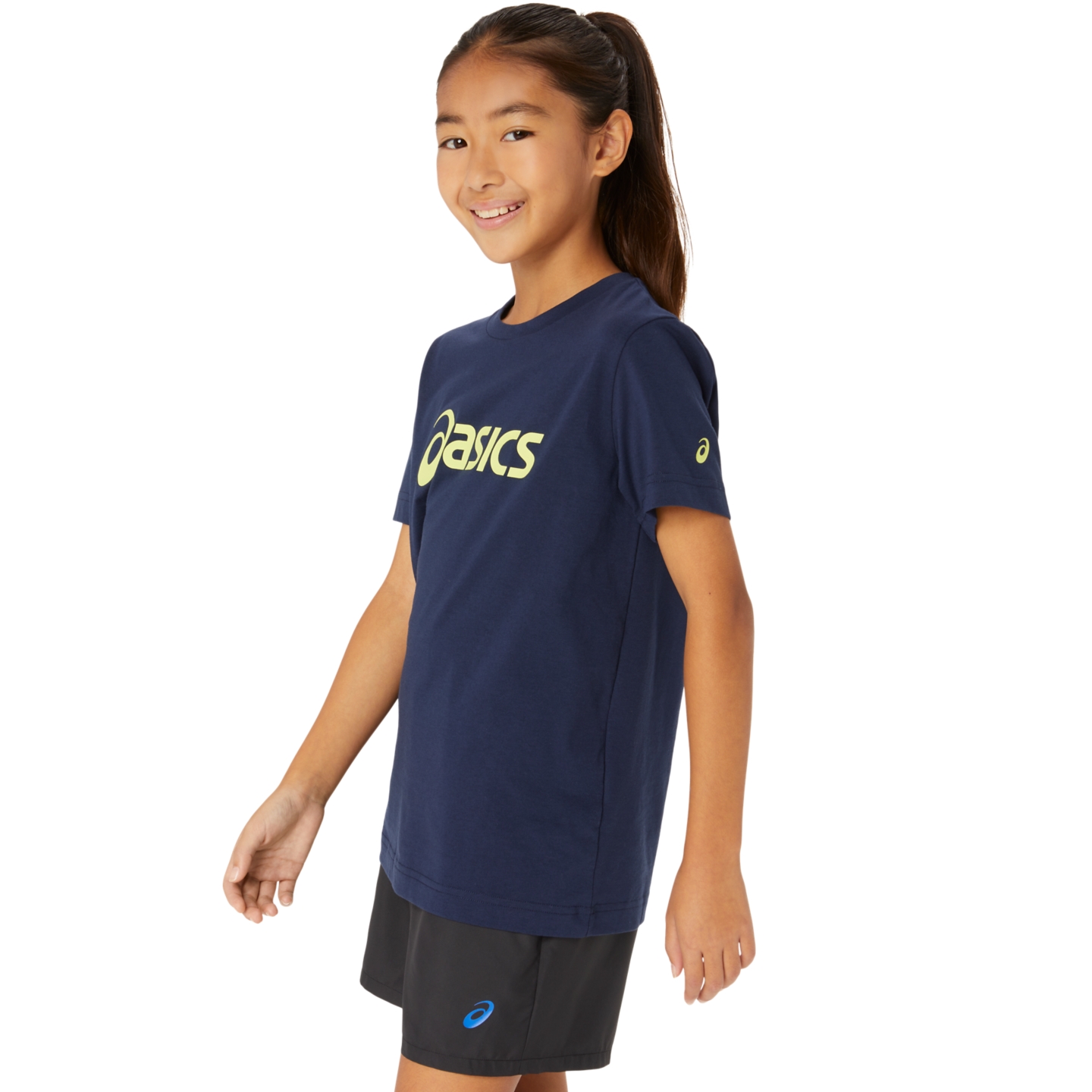 Детская футболка ASICS Logo Short Sleeve, цвет: Тёмно-синий — фото 2