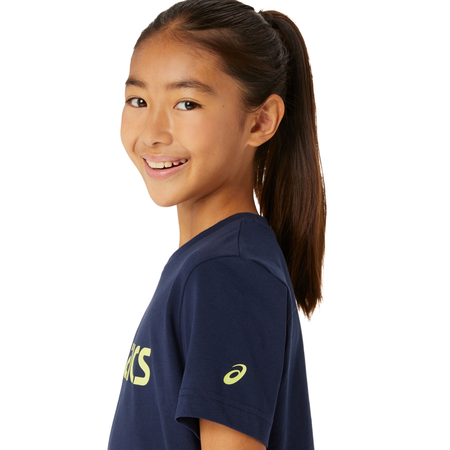 Детская футболка ASICS Logo Short Sleeve, цвет: Тёмно-синий — фото 4