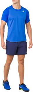 Australian Ace Lines 7in Men's Tennis Shorts - Blu Navy