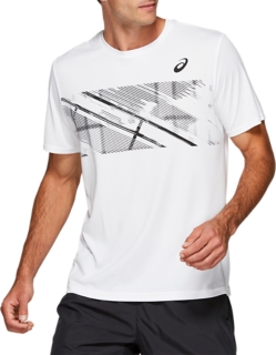 Practice Graphic Short Sleeve Top | Brilliant White | & Tops ASICS