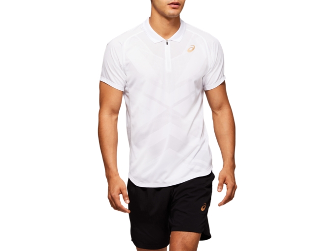 TENNIS POLO SHIRT Brilliant White T Shirts Tops ASICS