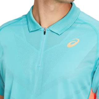 TENNIS POLO SHIRT Techno Cyan T Shirts Tops ASICS