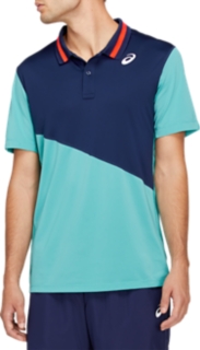 2-pack cotton polo shirts - Light turquoise/Navy blue - Kids