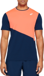 Alternative image view of CLUB M SS TEE, FLASH CORAL/PEACOAT