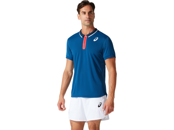 MEN'S MATCH POLO SHIRT | Mako Blue | T-Shirts & Tops | ASICS