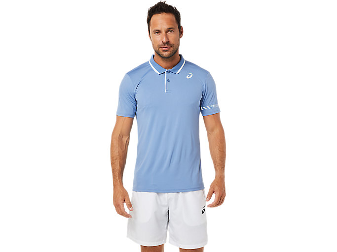 Image 1 of 7 of Men's Blue Harmony COURT M POLO SHIRT Women's Sports Short Sleeve Shirts