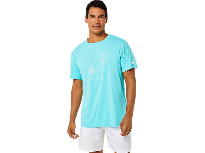 Image 1 of 6 of Homem Ice Mint COURT M SPIRAL TEE Men's Sports Short Sleeve Shirts