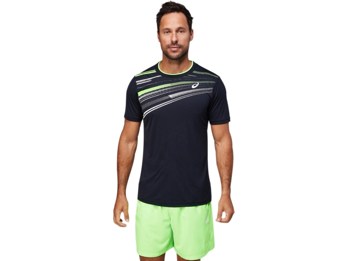 MEN'S COURT GRAPHIC SHORT SLEEVE TOP | Performance Black | T-Shirts & Tops  | ASICS