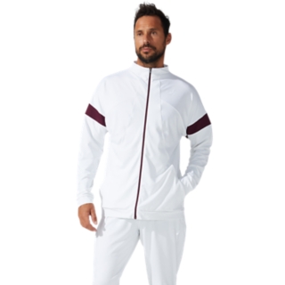 MEN'S TRACK JACKET, Brilliant White/Deep Mars