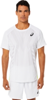 Menda City computer lippen MEN'S MATCH SHORT SLEEVE TOP | Brilliant White | T-Shirts & Tops | ASICS