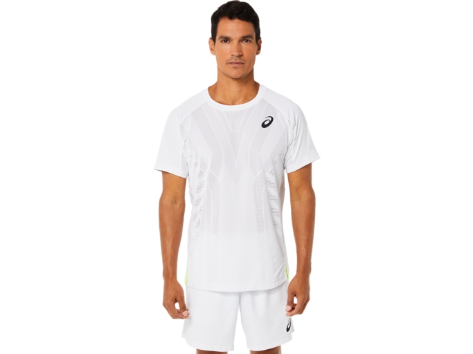 MEN\'S MATCH SHORT SLEEVE TOP | Brilliant White | T-Shirts & Tops | ASICS | Sportshirts