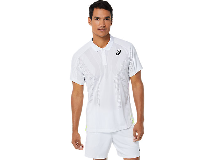 Image 1 of 6 of Homem Brilliant White MEN MATCH POLO-SHIRT Men's Sports Short Sleeve Shirts