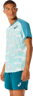 MEN\'S MATCH GRAPHIC SHORT SLEEVE TOP | Misty Pine | T-Shirts & Tops | ASICS