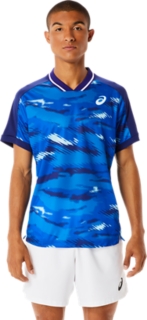 MEN'S MATCH GRAPHIC SHORT SLEEVE TOP | Dive Blue | T-Shirts & Tops | ASICS