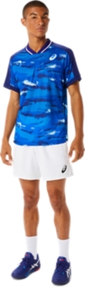 MEN'S MATCH GRAPHIC SHORT SLEEVE TOP | Dive Blue | T-Shirts & Tops | ASICS