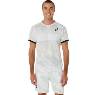 Men s MATCH GRAPHIC SHORT SLEEVED TOP Brilliant White Mens