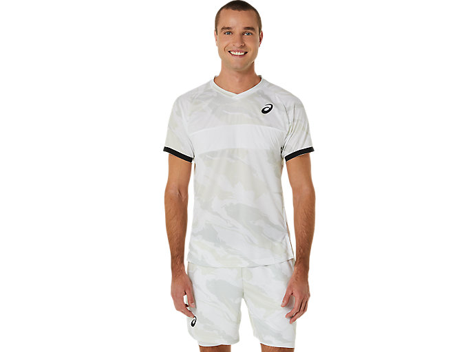 Image 1 of 5 of Men's Brilliant White クールMATCHグラフィック半袖シャツ メンズ Tシャツ・ポロシャツ