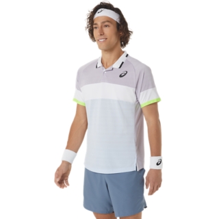 Men s MATCH POLO SHIRT Dusk Violet Soft Sky Short Sleeve Tops