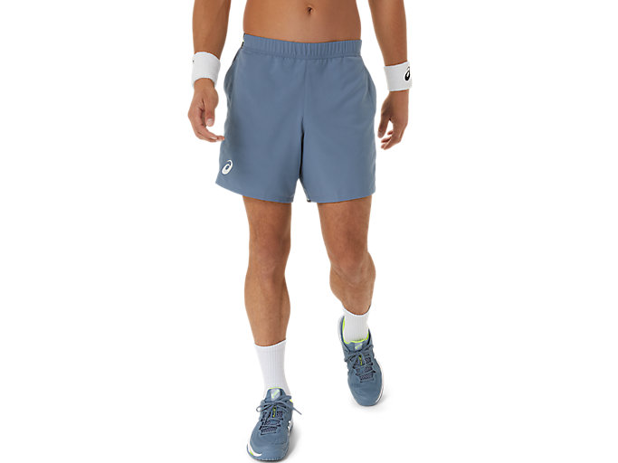 Image 1 of 8 of Men's Steel Blue MEN MATCH 7IN SHORT Men's Running & Sports Shorts