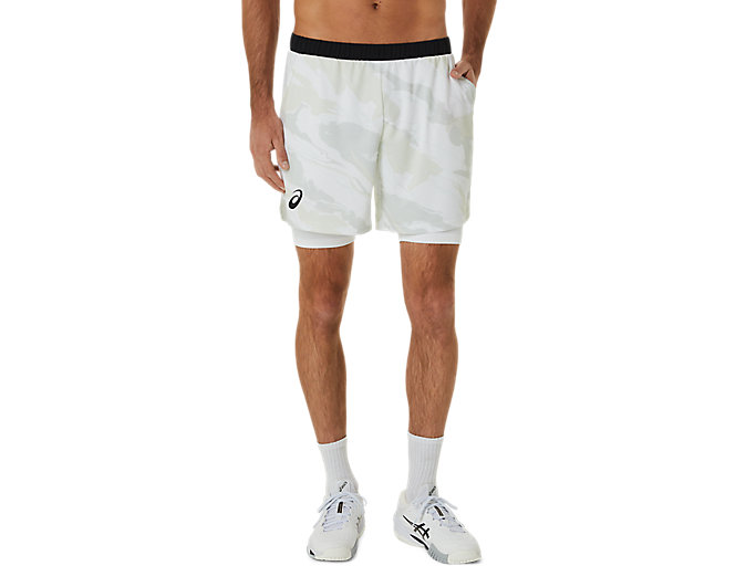 Image 1 of 8 of Men's Brilliant White MEN'S MATCH GRAPHIC 7IN SHORT Men's Shorts