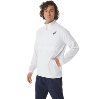 Asics white outlet jacket