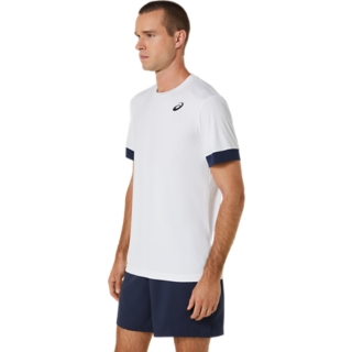 MEN COURT SS TOP BRILLIANT WHITE/MIDNIGHT