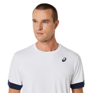 Men\'s | White/Midnight | SS UK ASICS Shirts COURT | Sleeve Short TOP Brilliant